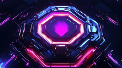 Wall Mural - abstract neon lights background