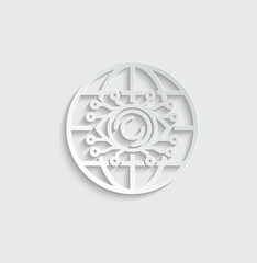 Fototapete - ai icon eye  vector Artificial intelligence icon logo