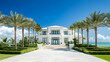 Florida Keys oceanfront villa with private marina and tropical gardens, modern Mediterranean estate with sunset views