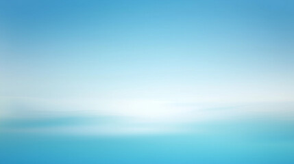 Fototapete - Minimalist gradient background in light blue and sky blue tones, with a smooth transition for a calming visual effect. Flat, blurred design in a high-resolution vector style, providing a subtle, reali