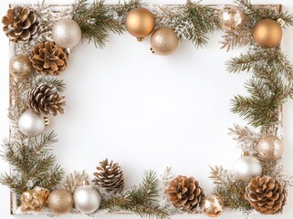 Wall Mural - Decorations for Christmas on white backgrounds.