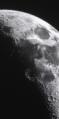 Wall Mural - close up of beautiful moon in the space