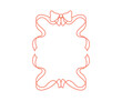 © fraha6 - Hand drawn ribbons border illustration for social media decoration.Vintage bows and ribbons frame for greeting cards, wedding or birthday party, picnic invitations. Cute elegant coquette Lolita style.