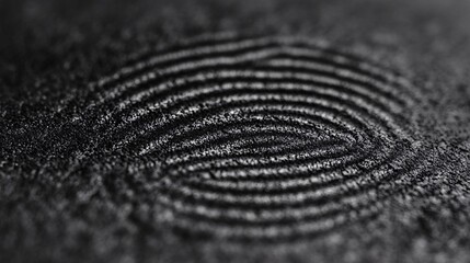 Fototapete - A close-up of a fingerprint scanner on a smartphone highlighting fintech security with biometric authentication with side empty space for text Stockphoto style