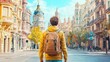 © WeeraWanderlust - Expat walking along a vibrant city street, discovering new architecture, exploration theme