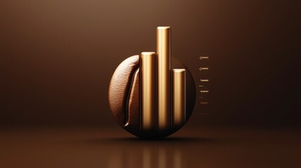 Poster - A stylized representation of bar graphs with chocolate elements, suggesting data analysis.