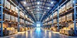 © nick - Maximize operational efficiency with an organized logistics warehouse, utilizing pallets and shelves to streamline processes and improve productivity for effective inventory management.