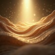 © Burak - Orange curve line wave design, abstract water flow motion backdrop