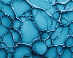 Poster - Abstract background with blue bubbles creating a soothing visual texture.