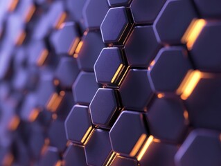 Poster - Abstract technology or medical background with hexagons