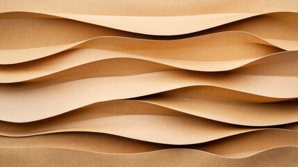Poster - The image is a close up of a brown wave pattern