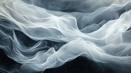 Poster - A white and blue image of a cloud with a white line in the middle