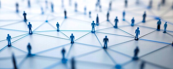 Poster - Network connecting business people using modern technology