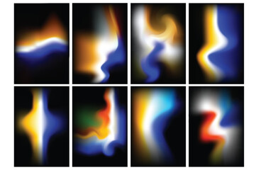 Poster - An abstract collection of colorful swirls and waves in vibrant shades. Vector illustration