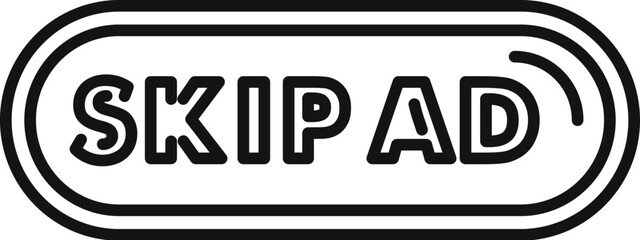Poster - skip ad button providing control over online advertising, enabling users to bypass unwanted promotio