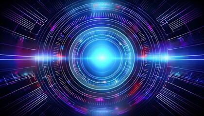 Poster - Abstract tech background. Futuristic technology interface