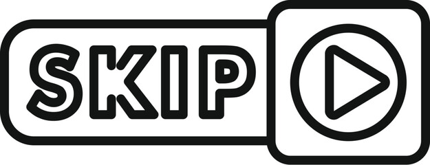Poster - skip button with forward arrow allowing users to skip parts of online videos or music