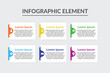 © rahman007 - Infographic Element With 6 Options And Steps Infographic Chart Template Design