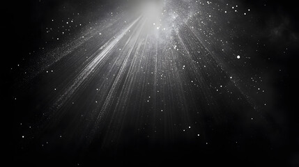 Wall Mural - Realistic natural light ray, blurred light texture, explosion effect, sunlight shine through window isolated on black background