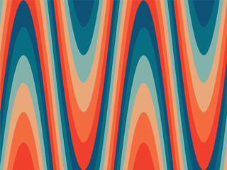 Wall Mural - Vintage retro groove background with swirling rays. vector illustration. The pattern is in the style of the seventies and sixties. Hippie style design