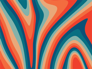 Wall Mural - Vintage retro groove background with swirling rays. vector illustration. The pattern is in the style of the seventies and sixties. Hippie style design
