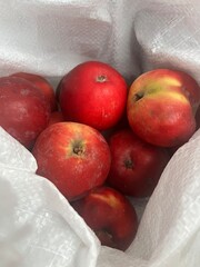 Sticker - red apples in the market