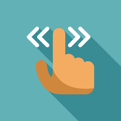 Fototapete - Hand using index finger to scroll or swipe on a touchscreen or trackpad