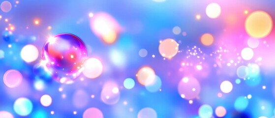 Wall Mural - Colorful bokeh background with soft light effects, ideal for creative projects.