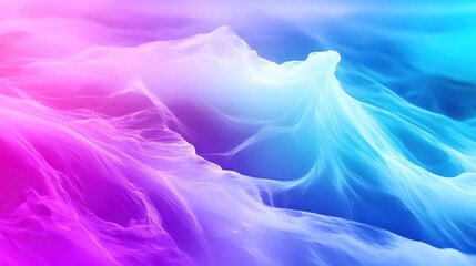 Wall Mural - Abstract waves of pink and blue blending together in a soft, ethereal background.