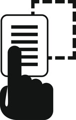 Fototapete - Hand touching smartphone screen with finger, sending text message or reading electronic document