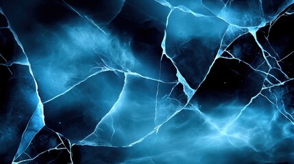 Wall Mural - Abstract blue texture with intricate cracks and lines, perfect for backgrounds and design elements.