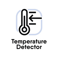 Wall Mural - Temperature Detector vector information sign