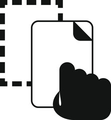 Poster - electronic signature pad connected to a digital document and hand pointing it