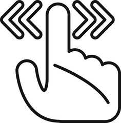 Poster - Hand performing scrolling gesture on touchscreen device, indicating navigation or interaction