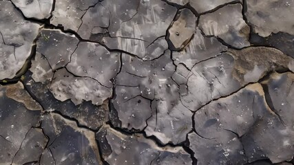Poster - Dry cracked earth texture displays the devastating effects of drought and earthquake, highlighting the fragility of the environment