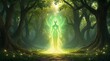 © Mohd - Mystical Green Energy Being in Enchanted Forest