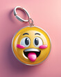 © Arbab - emoji icon keychain, adorable emoji charm, fun emoji accessory, expressive face pendant, emoji expression keychain, trendy emoji accessory, mini emoji face, emoji charm for purses, emoji decor, trendy