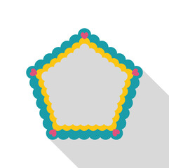 Poster - five sided frame with scalloped edges and hearts, perfect for adding a touch of love and affection t