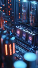 Poster - Futuristic Energy Storage System Illustration
