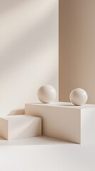 Poster - Minimalist Design with Geometric Shapes in Neutral Tones