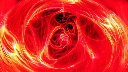Poster - abstract animation of a red energy sphere transforming and rotating on a black background. ideal for