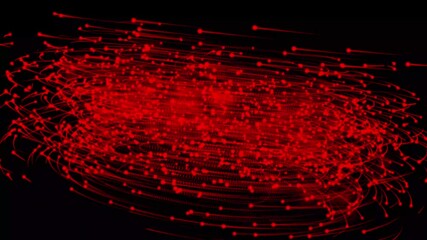 Fototapete - Stylish hi tech red background vector .Abstract neon glowing shapes. Digital graphic for brochure And Big Data Concept