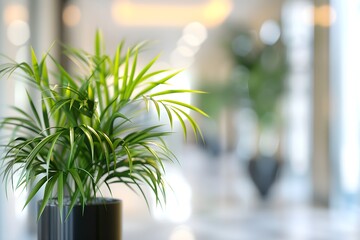 Poster - Modern Office with Green Plants in Background
