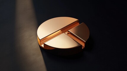 Poster - Elegant and Modern Minimalist Circular Object with Reflective Surface and Soft Lighting, Ideal for Creative Design and Artistic Projects