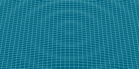 Poster - Waves of particles. Lines technology background. Pattern for presentations. Liquid waves abstract template. Vector illustration