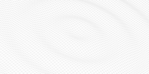 Poster - Waves of particles. Lines technology background. Pattern for presentations. Liquid waves abstract template. Vector illustration