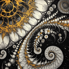 Wall Mural - background with spiral