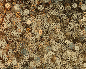 Wall Mural - group of a cog wheels