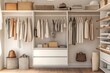 © Suman - Minimalist Walk in Closet with Plenty of Storage and Neutral Tones