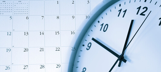 Wall Mural - clock and calendar